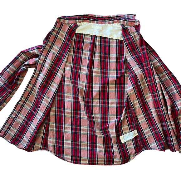 Diesel Red Plaid Check Cotton Button-Down Men's Flannel Shirt - Size L - Picture 7 of 9